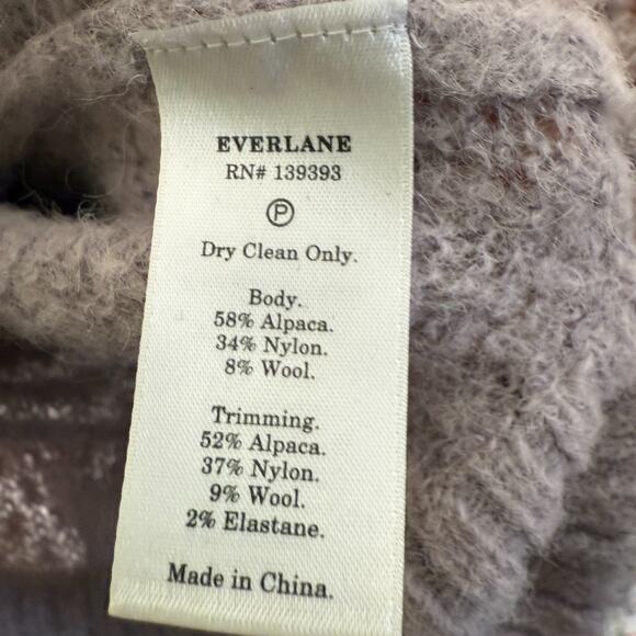 Everlane Sweater Womens XS Purple Lightweight Open Knit Alpaca Merino Wool Blend - Picture 8 of 8